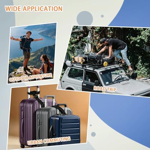 2 Pack Luggage Straps for Suitcases, Adjustable Travel Belt to Add a Bag - Image 7