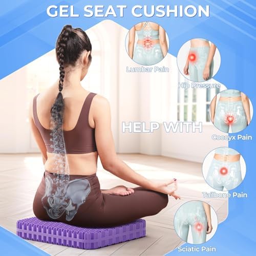 TushGuard Gel Seat Cushion for Long Sitting, Breathable Thick Patent Design - Image 5