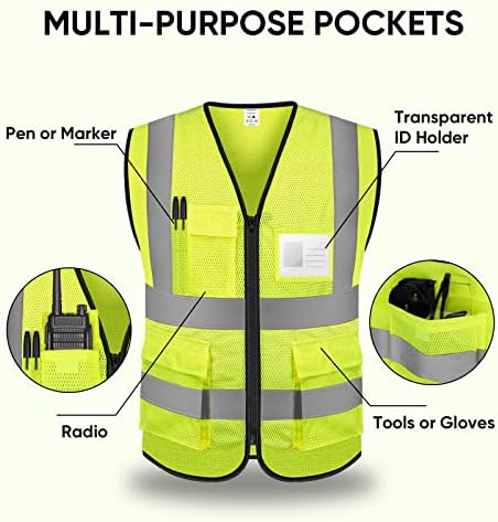 TICONN High Visibility Reflective Safety Vest - Image 4