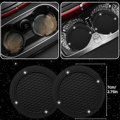NBTEPEM 6 PCS Bling Car Accessories Set, Leather Steering Wheel Covers - Image 7