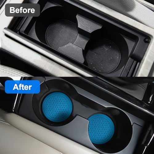 Mandark 4PCS 2.75 Inch Car Cup Holder Coasters, Light Blue - Image 3