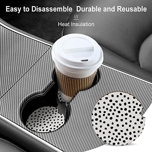 Absorbent Car Cupholder Coaster 2 Pack, Ceramic Stone - Image 4