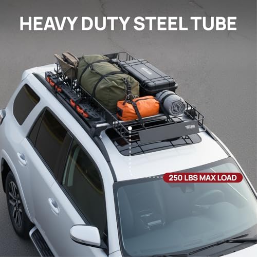 Bonnlo 250lbs Extendable Rooftop Cargo Carrier, 84 * 39 * 5.5inch Universal - Image 2