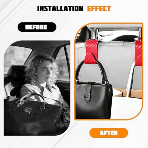 4PCS Car Seat Headrest Hook, Automotive Back Seat Storage Holder Hanger - Image 5