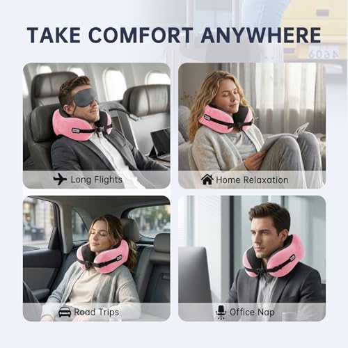 Neck Pillow Travel Pillow Memory Foam Adjustable Clasp - Image 4