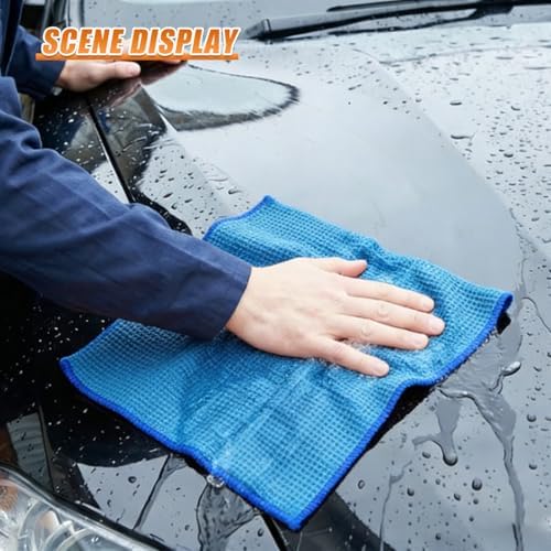 Craedli 3PCS Waffle Weave Microfiber Towel, 16 × 16 Inch Soft Absorbent - Image 6