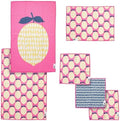 Ritz 6-Piece Speckled Lemon Microfiber Kitchen Set – Retro Citron Grove by RITZ