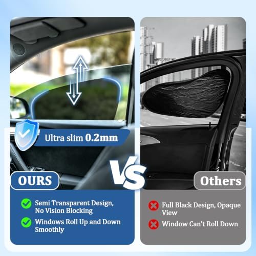 Car Window Shade for Driver Windows, Roll Windows UP & Down丨Static Cling - Image 2