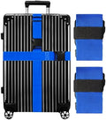 Luggage Straps for Suitcases TSA Approved-2 Pack Bright Personalized Luggage by GOWRAPS