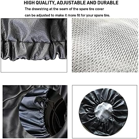 Spare Tire Cover Fit for Your SUV, Waterproof Dust-Proof PVC Leather Tire Covers - Image 5