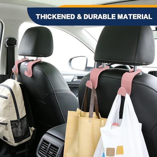 4PCS Car Seat Headrest Hooks, Car Purse Hook, Seat Back Organizer Storage - Image 6