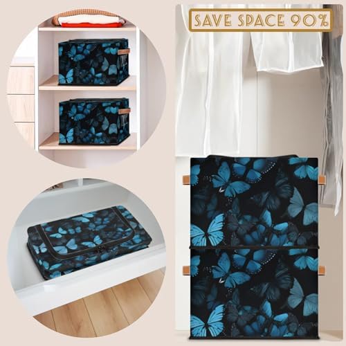 Blue Butterfly Storage Bins - Image 7