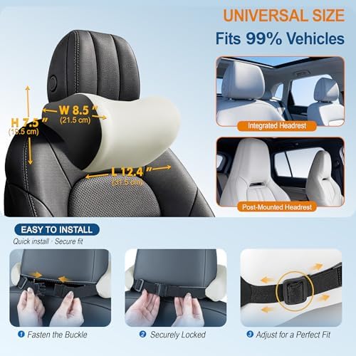 Allaboutsla 2-Pack Car Neck Pillow, Car Headrest Pillow - Image 5
