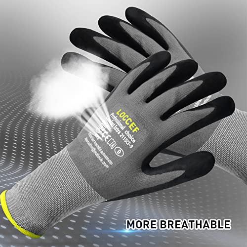 LOCCEF 6 Pairs MicroFoam Nitrile Work Gloves - Image 7