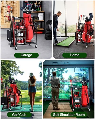 FHXZH Golf Bags Storage Garage Organizer - Image 2