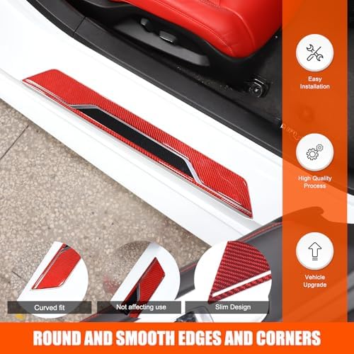 2PCS Car Door Sill Protector, Automotive Door Entry Guard Compatible - Image 4