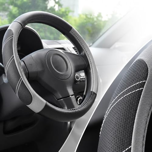 Elantrip Steering Wheel Cover for 14.5" to 15" Wheels, Soft Padded Grip by Elantrip