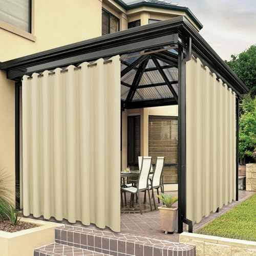 BONZER Wide Outdoor Waterproof Curtains by Bonzer