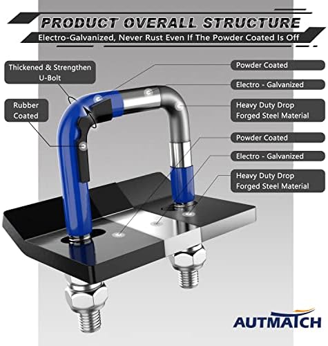 AUTMATCH Hitch Tightener Anti-Rattle Clamp - Image 5