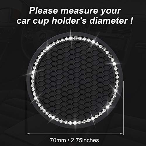 yousheng 2PCS Bling Car Cup Coaster, Universal Vehicle Bling Holder Insert - Image 3