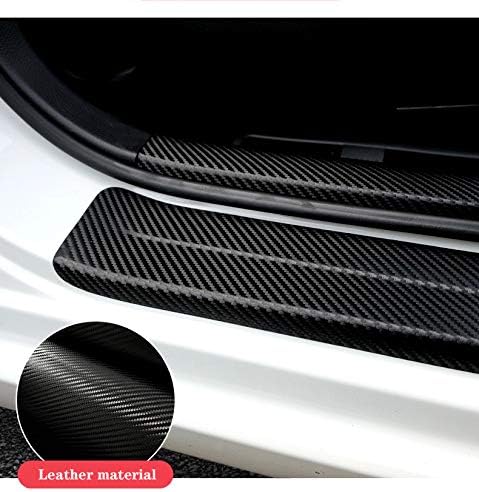 MAXDOOL 4Pcs Car Door Sill Protector Reflective 4D Carbon Fiber Sticker - Image 4