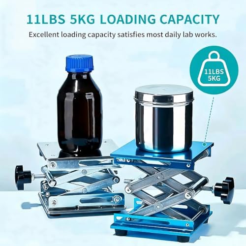 4inch x4inch Lab Jack Stand Platform, Anodized Aluminum Top Deck Laboratory - Image 4