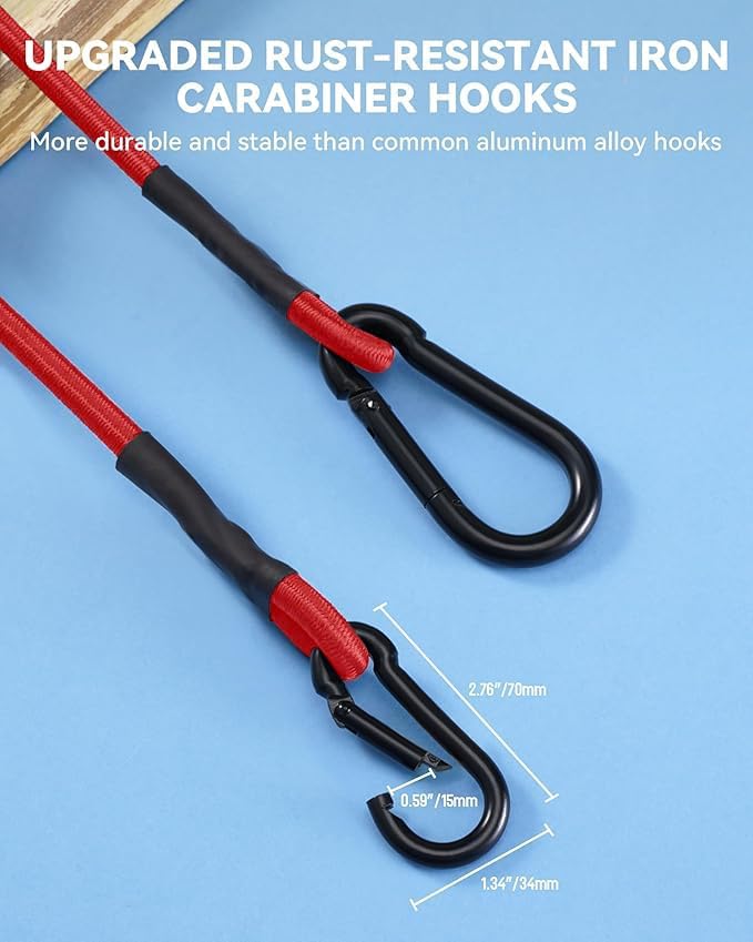 8 Pack 60" Heavy Duty Bungee Cords - Image 3