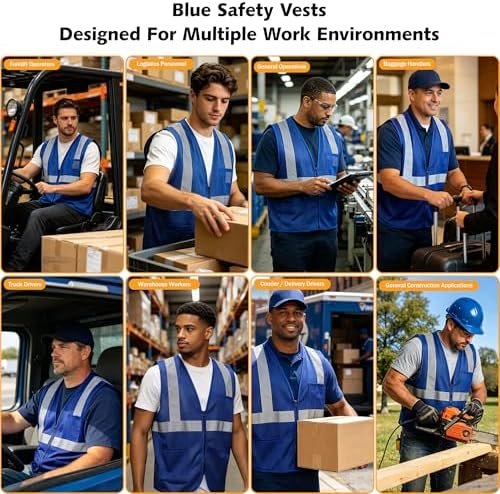 AYKRM 2 Pocket Mesh High Visibility Reflective Safety Vest - Image 6