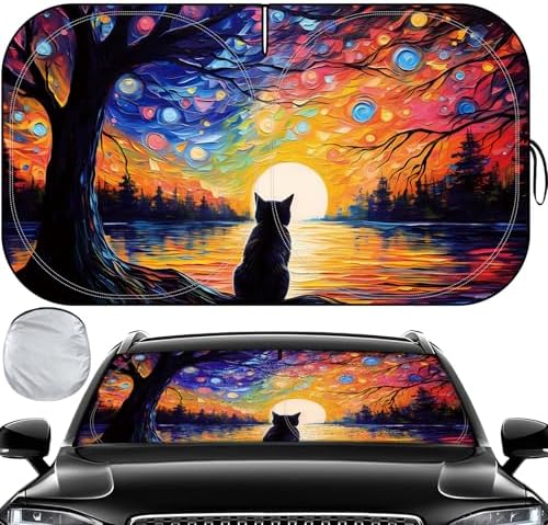 Windshield Sun Shade, Reflective Car Sunshade Blocks Heat, 57 x 31.5 in by Clothclose