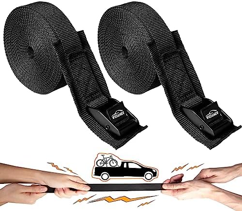 WEDAMER Kayak Tie Down Straps 1" x8Ft Cam Buckle Lashing Straps 2 Pack by WEDAMER