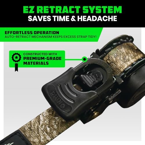 Rhino USA Retractable Ratchet Straps - 2in x 9ft - Image 4