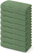 Homaxy Microfiber Waffle Weave Kitchen Towels, 8 Pack, Grass Green by Homaxy