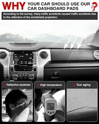 Autorder Dashboard Cover Mat for 2014-2021 Toyota Tundra Accessories Dash Cover - Image 2