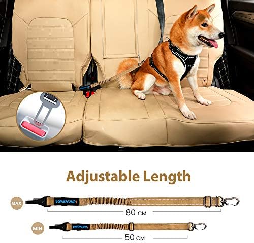 IOKHEIRA Dog Seatbelt, Universal Reflective Bungee Dog Car Harness - Image 6