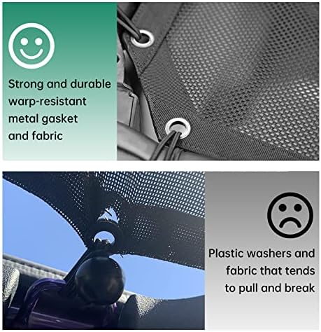 SHEJISI RZR Soft Top Sunshade Mesh Net, Enhanced Cab Top Soft Window Shield Net - Image 4