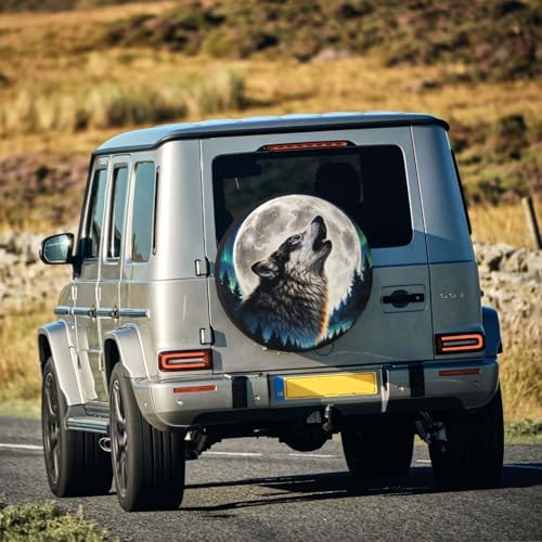 Wolf Spare Tire Cover Weatherproof Wheel Protectors Universal Wheel Covers - Image 7
