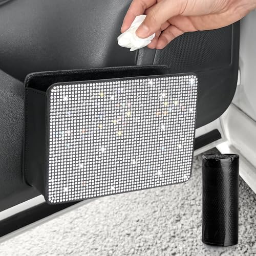 Accmor Bling Car Trash Can, Foldable Vehicle Trash Bin Dustbin Garbage by Accmor