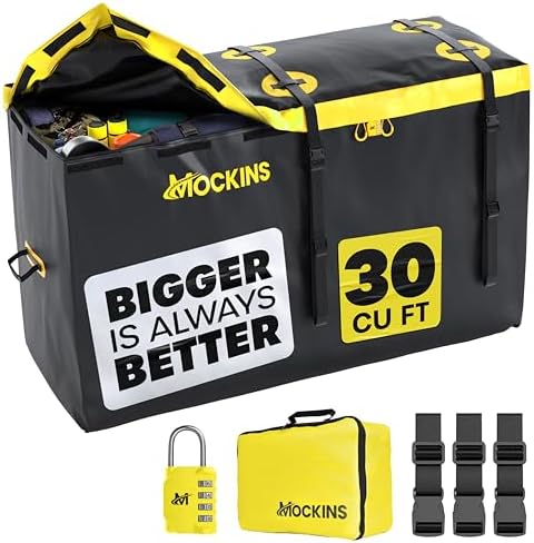 Mockins XL 30 CuFt All-Weather Trailer Hitch Cargo Carrier Bag 60"x24"x36" by Mockins