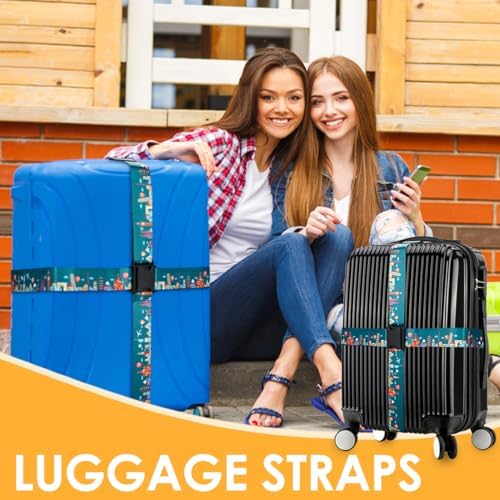 4 Pack Luggage Straps for Suitcases Adjustable Luggage Belt Suitcase Strap - Image 3