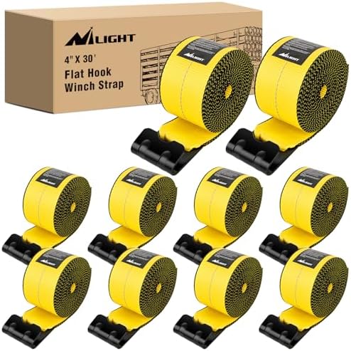 Nilight Truck Straps 4" x 30' Heavy Duty Tie Down by Nilight