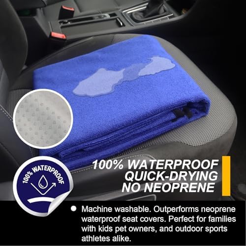 Back Seat Cover for Car Trucks Van SUV Jeep, Waterproof Rear Bench Towel Seat - Image 3