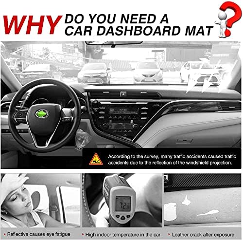 Autorder Dashboard Cover Mat for 2018-2022 2023 2024 Toyota Camry Accessories - Image 2