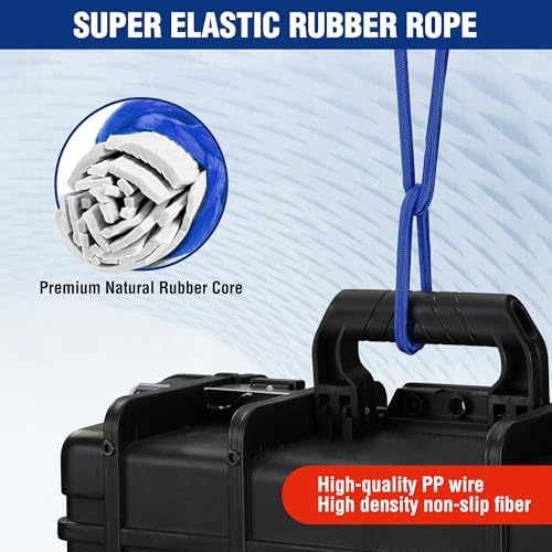 WORKPRO 24" Bungee Cords with Hooks, 4 Pack Heavy Duty Outdoor Bungee Strap - Image 4