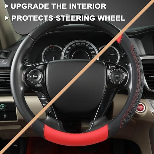 GIANT PANDA Microfiber Leather Steering Wheel Cover - Image 5