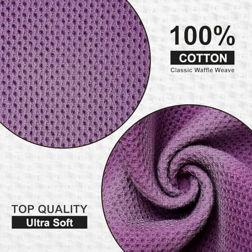 Kitinjoy 100% Cotton Waffle 12-Pack Kitchen Towels - Image 2
