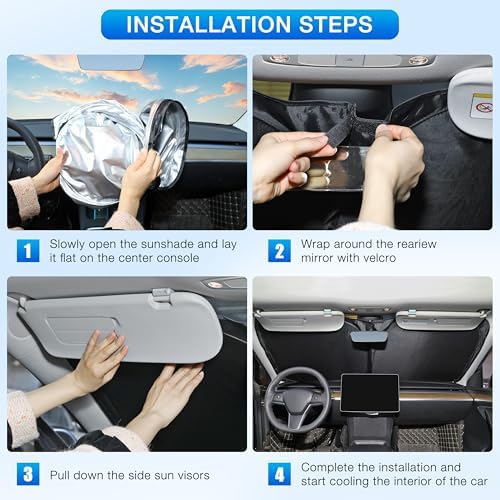 INSAUTO Custom Fit Windshield Sun Shade - Image 6