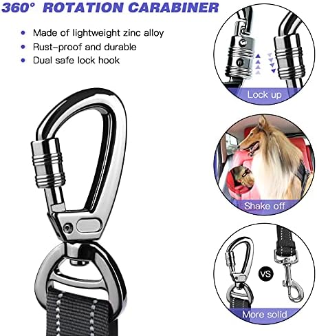 AUBELL Dog Seat Belt for Car, 2 Pack Set 3-in-1 Dog Car Harness - Image 4
