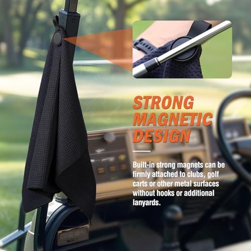 Magnetic Golf Towel for Golf Bags, Carts and Clubs - Image 4