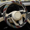 Boho Steering Wheel Cover, 14.5-15" Anti-Slip Flax by Hbxdeco