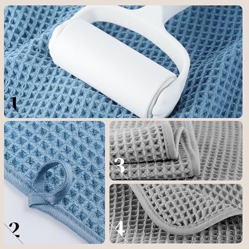 POLYTE 430 GSM Poly Blend Microfiber Quick Dry Waffle Bath Towel, 30x60 in - Image 4